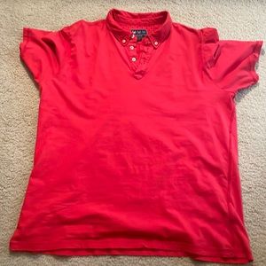 Red cotton polo